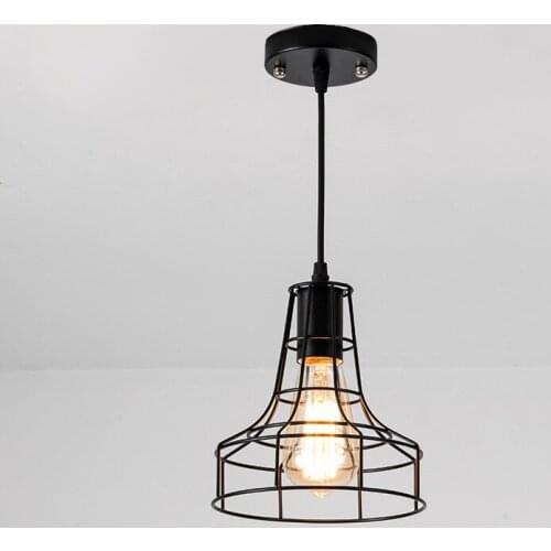 After You Iron Art Lamp Pendant Lights E27 Lamp Holder 220V LED Lights Incandescent Vintage Retro Edison Bulb Decor Lamp Holder