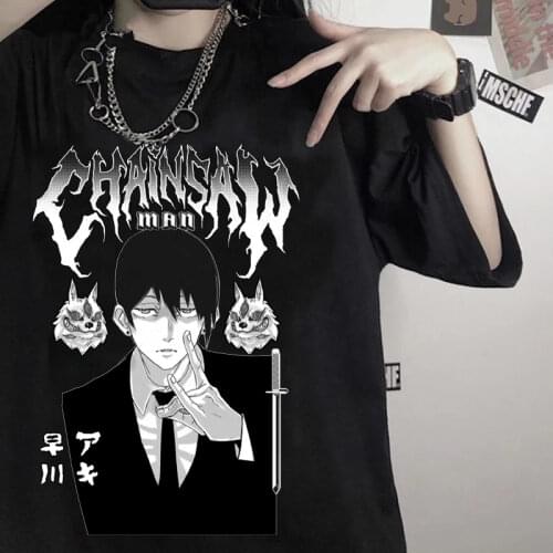 Chainsaw Man tshirt t shirt men aesthetic couple graphic tees women plus size t-shirt top tees harajuku kawaii
