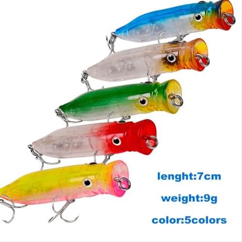 Fishing Lures Popper For Pike Bass Trout Treble Hook Artificial Hard Baits Spinner Spoon Lure Луя Pesca