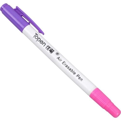 Sewing Pen SINGLE TIP Red And Violet AUTO VANISHING AIR ERASABLE PEN Marking Fabric FCBL-004