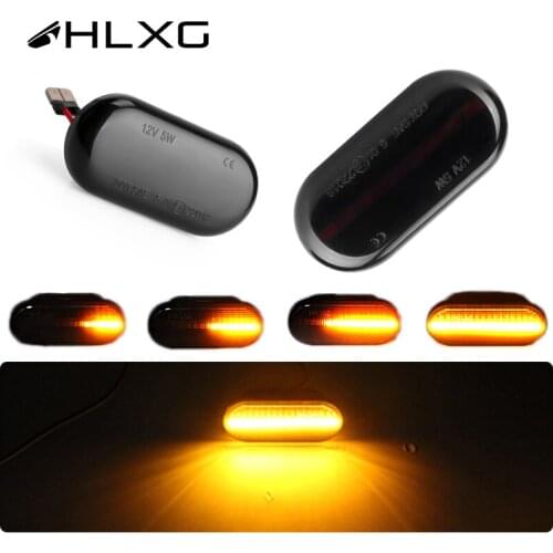 Hlxg 2xFor Nissan INTERSTAR PRIMASTAR KUBISTAR Opel MOVANO VIVARO Led Dynamic Side Marker Turn Signal Light For Renault Mercedes