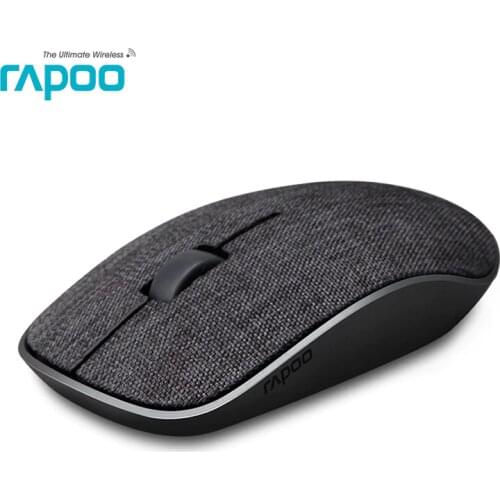 Rapoo 3500pro Slim Portable Optical Wireless Mouse Gaming Mice with Soft Fabric Cover & invisible engine for PC Laptop Computer