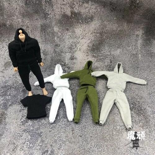 In Stock 1/12th Male Sports Accessory Suit Sweatshirts Pants Short-Sleeved Set Fit Mens Action Figure