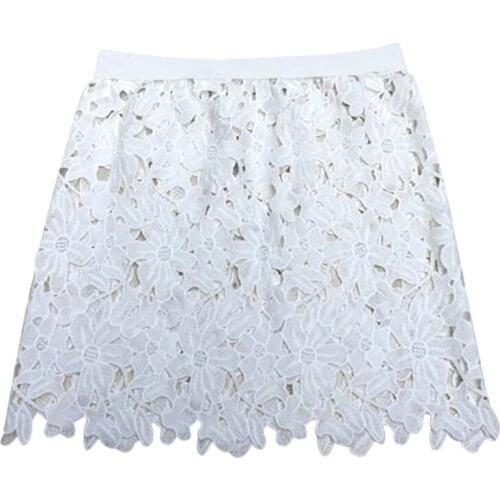 Women Ladies High Waist White/Black Base Skirt Lace A-Line Skirt Hip Skirt For Winter XIN-Shipping