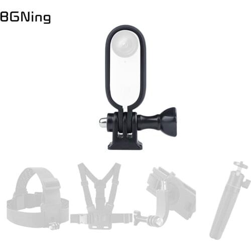 Protective Frame Shell Case Border with 1/4" Thread Mount Adapter Bracket for Insta360 Go 2 Action Camera Expansion Accessories