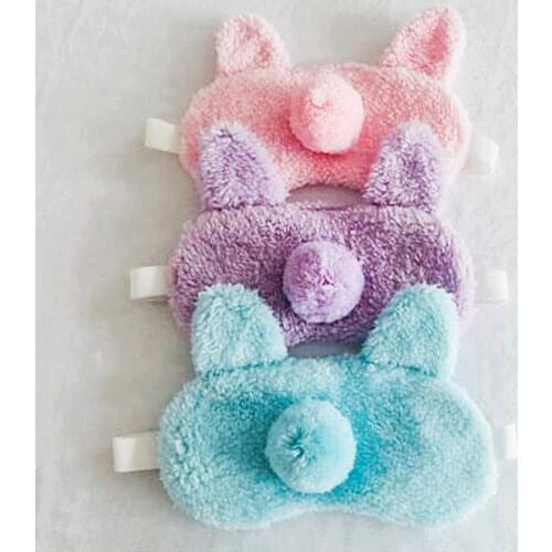 1PCs Sleeping Mask Sleeping Blindfold Soft Plush Eye Masks Cute Eye Cover Rabbit Plush Mask Eyepatch Nap Health Eye Cover