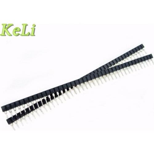 10pcs 1x40 Pin 2.54 Round Female & Male Pin Header connector