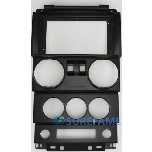 9 inch Car Fascia Radio Panel for JEEP Wrangler Sport (JK) 2007-2010 Dash Kit Install Facia Console Bezel Adapter 9inch Plate