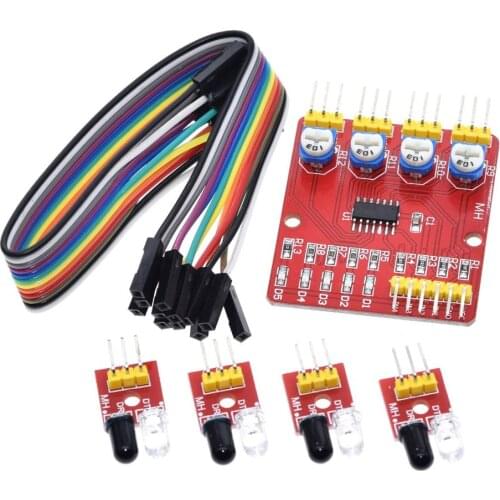 Aokin F233-01 Four-Way Infrared tracing / 4 Channel Tracking Module/Transmission line/Obstacle Avoidance/car/Robot sensors