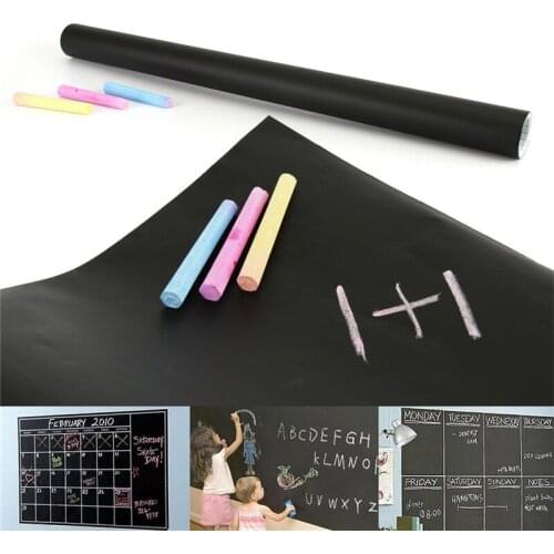 Blackboard Vinyl Peel and Stick Self Adhesive Chalkboard Wall Sticker Draw Decor Mural Decals Remove Blackboard Gift Tools