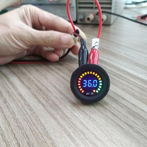 DC 12V Car Motorcycle Digital Voltmeter Voltage Gauge Meter LED Panel Display