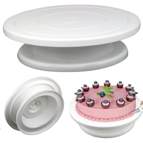 Cake Decorating Tool Plastic Cake Plate Turntable Rotating Anti-skid Round Cake Stand Cake Decorating Rotary Table Kitchen D3.5