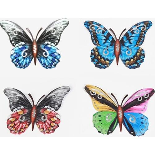Creative Craft Butterfly Wrought Hanging Home Decor Furnishing Iron Butterfly Craft Gift Pendant Indoor Outdoor Wall Decoration