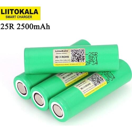 Liitokala INR18650-25R 18650 2500mAh 3.6V lithium Rechargeable battery 20A discharge batteries