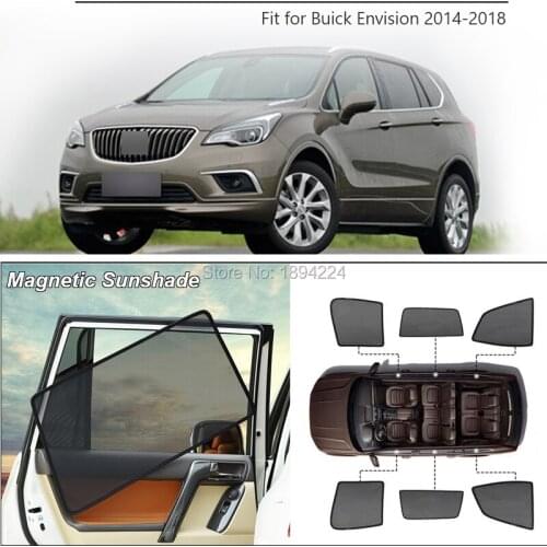 Car Full Side Windows Magnetic Sun Shade UV Protection Ray Blocking Mesh Visor For Buick Envision 2014