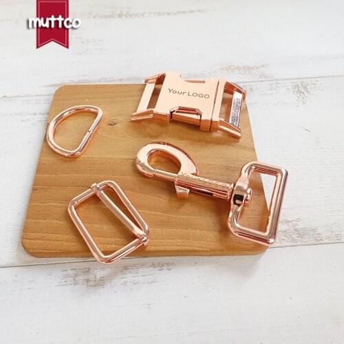 Metal buckle+adjust buckle+D ring+metal dog clasp/set) engrave LOGO personalized buckle 30mm DIY dog collar accessories