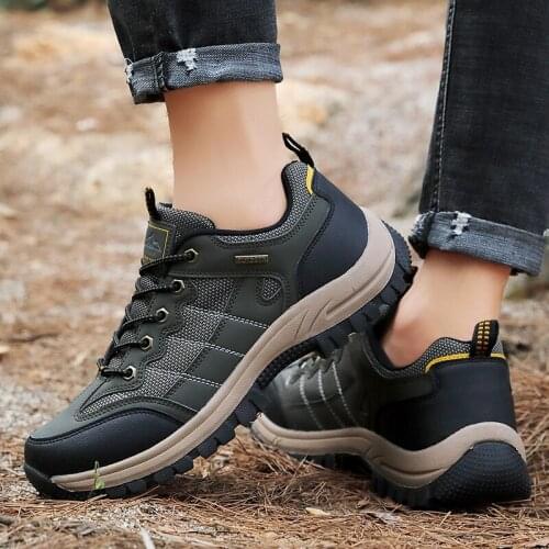 Men Sneakers Outdoors Non-Slip Mens Breathable Climbing Hiking Shoes Comfortable Men Casual Shoes Zapatillas Hombre Size 39-46