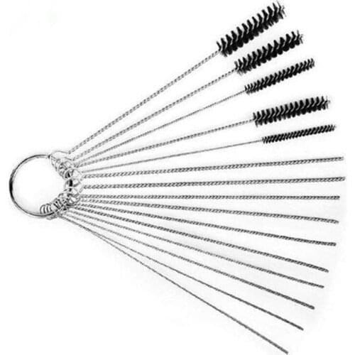 Fifteen Tool Brushes Car And Motorcycle Carburetor Cleaning Needle Set Stainless Steel Dirt Ejector Tool Brush