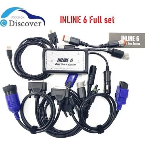 Newest INLINE 6 Data Link Adapter for Cummins Truck Scanner Heavy Duty Diagnostic INLINE6 Data Link Adapter Diesel Truck Tool