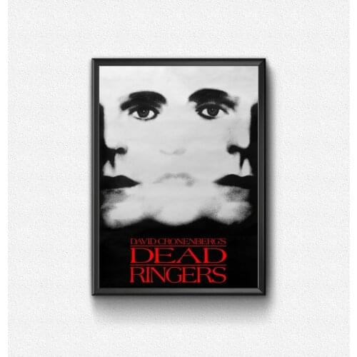 Dead Ringers (1988) Poster Canadian-American psychological thriller film Wall Decor Print Jeremy Irons Geneviève Bujold Gift