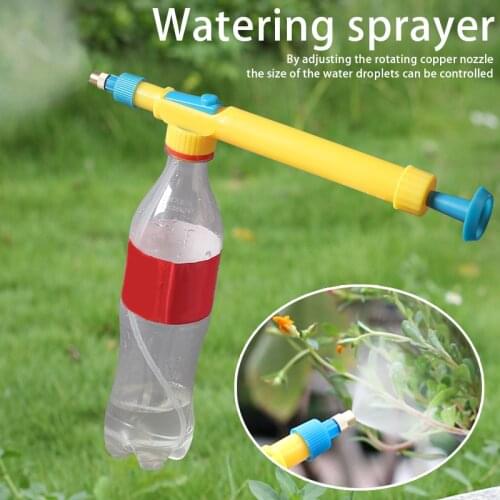Water Bottle Sprayer Manual Watering Device Pump Irrigation Air Nozzle Pressure Spray Gardening A1
