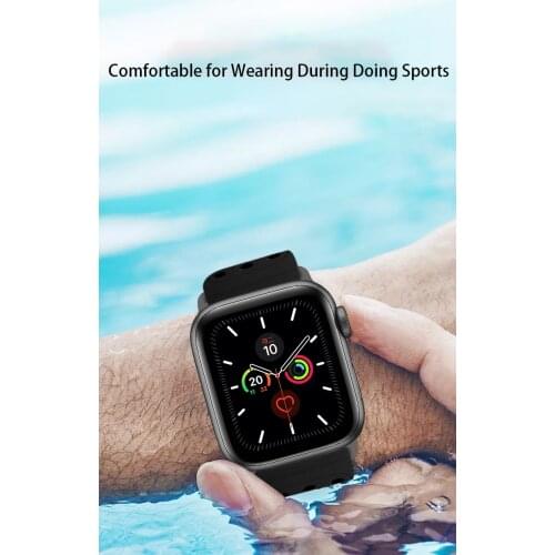 Sport Band For Apple Watch 6 38mm or 40mm iWatch Series 5/4/3/2/1 42mm or 44mm Silicone Replacement Bracelet Watch Strap