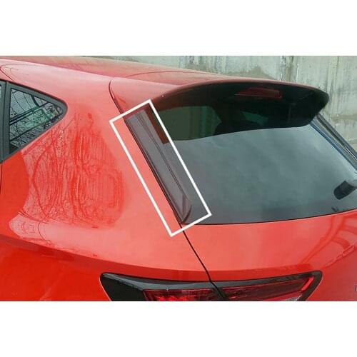 For Seat Leon Spoiler Rear Window Frame Trim New Style High Quality ABS plastic Gloss Black Rear Window Side Wing Splitter trim