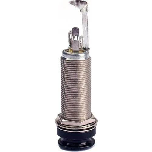 Tooyful Cylinder Guitar End Pin Output 1/4'' Stereo Socket for Guitar Bass Mandolin