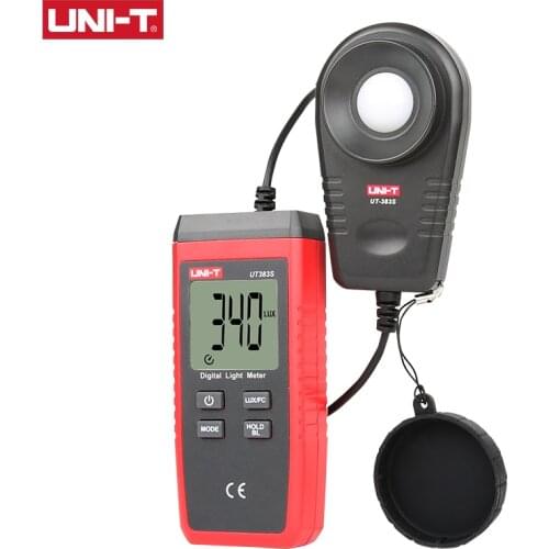 UNI-T UT383S Luxmeter Digital Light Meter Handheld 199900 Lux FC Meter Luminometer Photometer 3 Range Illuminometer LCD Display