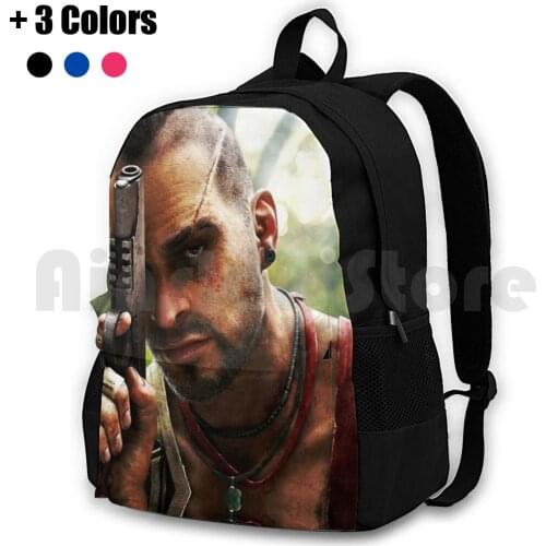 Vaas Outdoor Hiking Backpack Waterproof Camping Travel Vaas Montenegro Michael Mando Far Cry Far Cry 3 Video Games Gaming Game