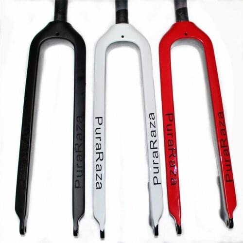 MTB Fork Full Carbon Fiber Mountain Bike Front Forks 26/27.5/29 Inch Rigid Bicycle Fork Straight Tube Lightweight Carbon Fork