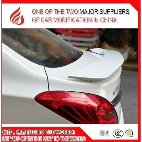 High quality ABS black white or primer unpainted color car car rear lip spoiler with light for trumpchi GA3 2013 2014 2016 2017