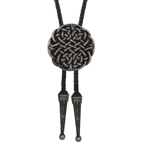 Western Cowboy bolo Tie 3D Retro Pattern Western Assembly Decoration Leather Zinc Alloy bolo Collar Rope Wedding Banquet Gift