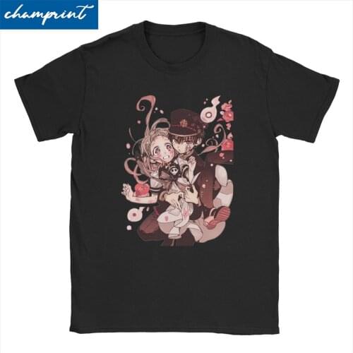 TBHK Manga Men Womens T Shirts Toilet Bound Hanako Kun Vintage Tees Short Sleeve O Neck T-Shirt Cotton Big Size Clothes