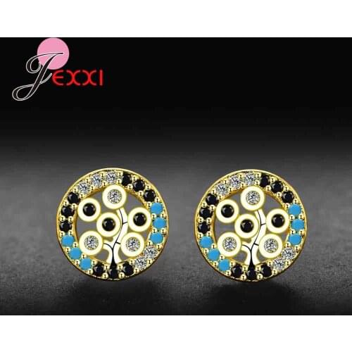 New Fashion Hollow Tree Design 925 Sterling Silver Stud Earring With Full AAA Cubic Zirconia Women Party Jewelry