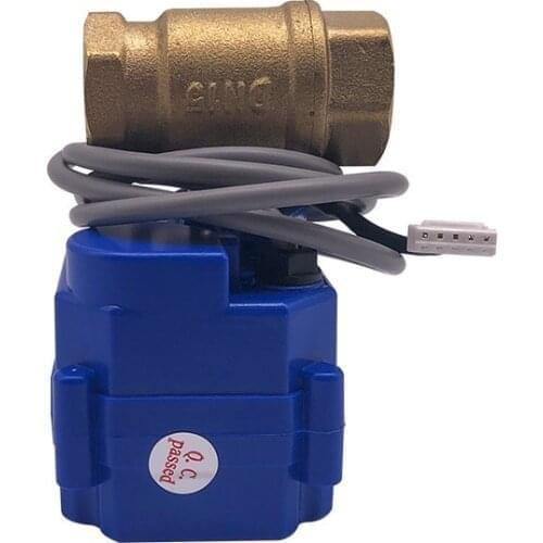 1/2"(DN15) 3/4"(DN20) 1"(DN25) DC12V BSP NPT Brass Motorized Ball Valve for WLD-808 Water Leak Detection Alarm