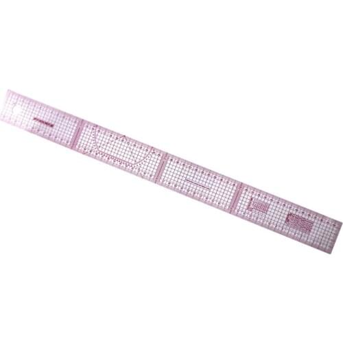1pc Plastic Sewing Tailor 54 cm Shared Double Side Metric Straight Ruler Transparent Yardstick Patchwork Cloth Cutting Rulers