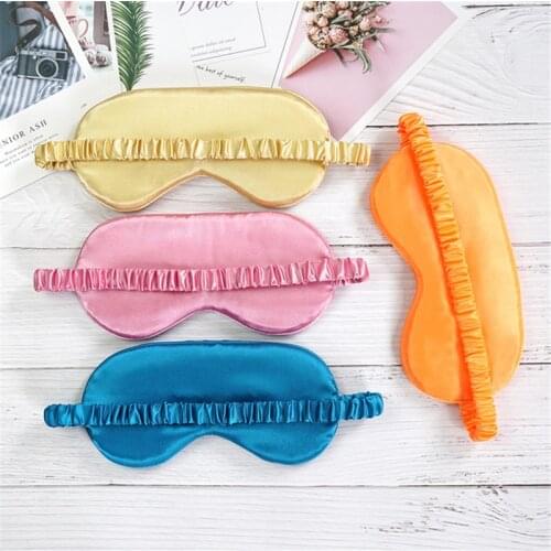 1pcs 3D Silk Sleep Mask Soft Natural Sleeping Eye Mask Eyeshade Cover Eye Patch Women Men Portable Blindfold Travel Eyepatch