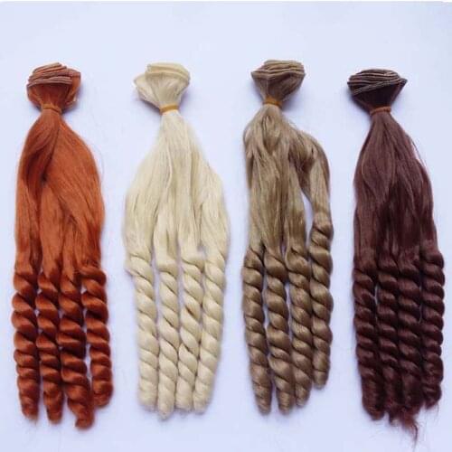 10PCS/LOT New DIY BJD Wig Hair Synthetic Fiber Curly Hair For Doll Wig