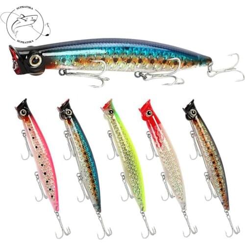 13.5G/11CM Artificial Topwater Popper Fishing Lure Hard Bait 3D High Simulation Eyes Floating Wobblers Plastic Fishing Bait