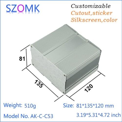 4 pcs, 81*135*120mm extruded aluminum case electronics anodizing aluminum project box distribution box aluminum profile box