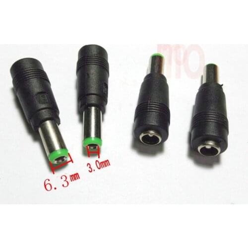 5pcs 2.1x5.5mm DC Female to 6.3x3.0mm Male Power Plug CCTV Connectors