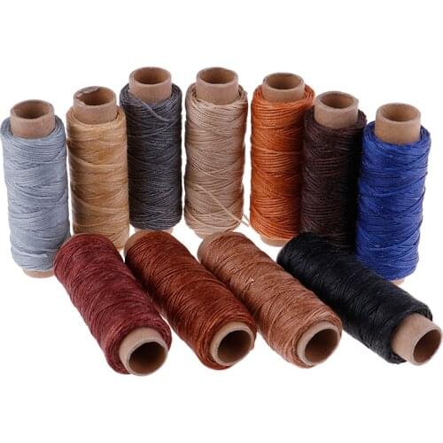 50m/Roll DIY Waxed Sewing Thread For Leather Shoe Hand Stitching Crafts Tool Hand Stitching For Leather Sewing Thread