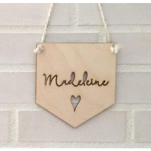 Banner - Heart - Wooden Wall Art - Home Decor - Personalized Decorative Accessories - Nursery