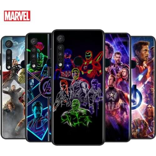 Cool Marvel Avengers For Motorola G9 G8 G Stylus Power One Fusion Hyper Edge E7 E6 5G Plus Play Lite Black Phone Case