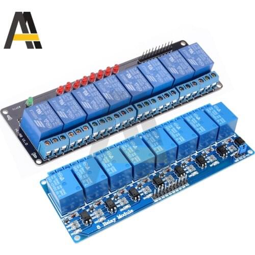 DC 5V/12V Relay Module With Optocoupler Relay Output 8 Way Relay Module Relay Module with Optocoupler Low Level Trigger Board