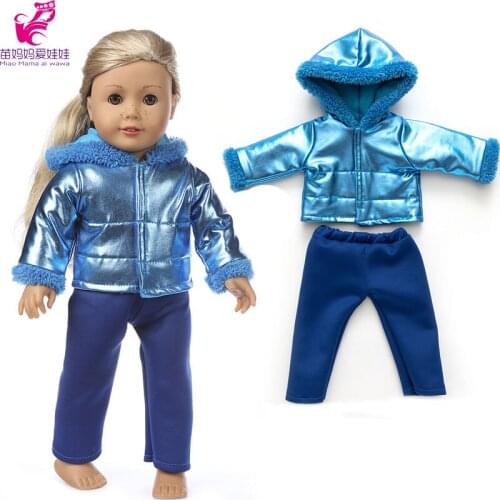 Baby Dolls Clothes 43cm Winter Coat 18 Inch American Og Girl Doll Ski Jacket Chidlren New Year Toys Wear Gift