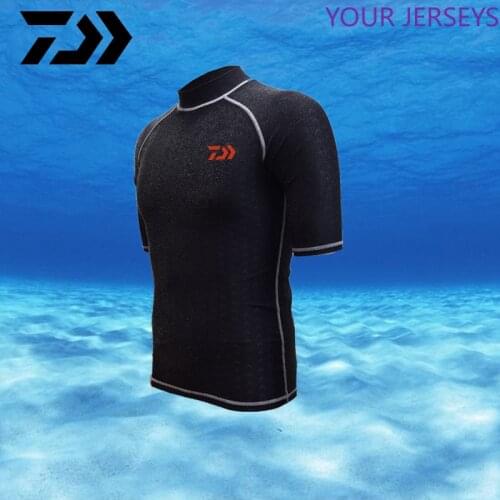 Daiwa Fishing T-shirt Waterproof Quick Dry Skill Hydrophobic Summer Breathable Clothing Tshirt Brand Fishing Casual Clothes