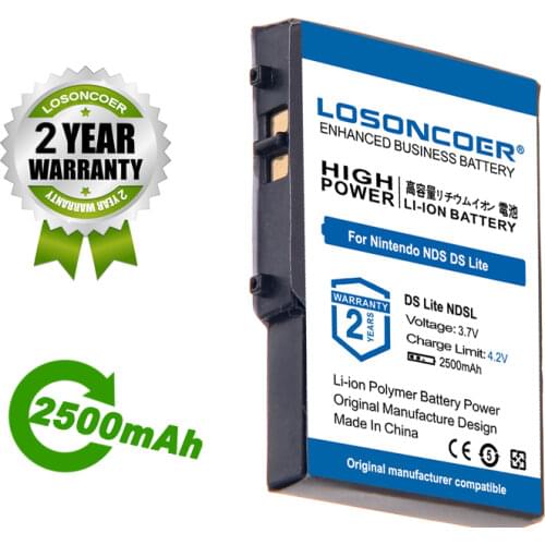 LOSONCOER Battery 2500mAh For Nintendo NDS DS Lite NDSL DSL Batteries