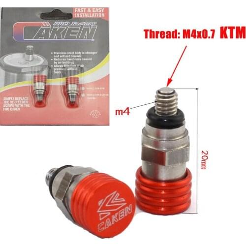 M4*0.7mm Fork Bleeder Air Relief Valve Fork Fit KTM MX SX SXF EXC EGS SMR SMCR DXC Adventure R RC8R